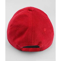 Babyhug Cotton Woven Baseball Cap With Text Embroidery Red - Diameter 20.5 cm