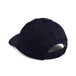 Babyhug 100% Cotton Woven Baseball Cap With Text Embroidery Navy Blue - Diameter 16 cm
