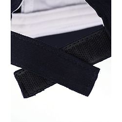 Babyhug Cotton Woven Baseball Cap With Text Embroidery Navy Blue - Diameter 16 cm