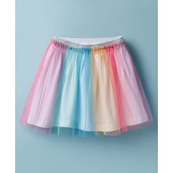 Babyhug Single Jersey Knit Half Sleeves Top & Skirt Set With Floral Applique - White