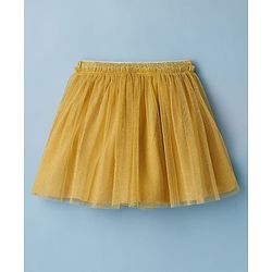 Babyhug Single Jersey Knit Half Sleeves Top & Skirt Set With Love Embroidery - White