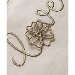 Babyhug Single Jersey Knit Half Sleeves Top & Skirt Set With Love Embroidery - White