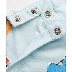 Babyhug Cotton Knit Half Sleeves T-Shirt With Dino Print - Multicolor