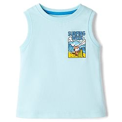 Babyhug Cotton Knit Sleeveless Tee with Front & Back Print Multi Color 3-4 Years