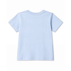 Babyhug 100% Cotton Knit T-Shirt with Bear Graphics Multi Color 6-9 Months