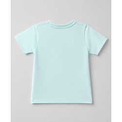 Babyhug 100% Cotton Knit Half Sleeves T-Shirt with Dino Graphics - Sea Green