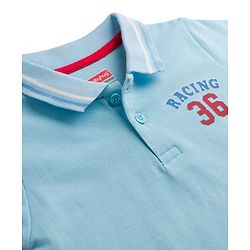Babyhug 100% Cotton Knit Polo T-Shirt with Graphics Multi Color 6-9 Months