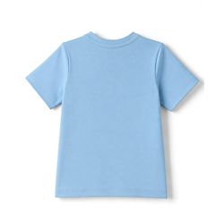 Babyhug Cotton Knit Half Sleeves T-Shirt with Lion & Tractor Print - Sky Blue