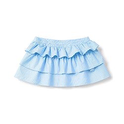 Babyhug Water Repellant Sleeveless Striped Two Piece Swimsuit - Light Blue