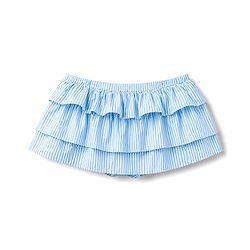 Babyhug Water Repellant Sleeveless Striped Two Piece Swimsuit - Light Blue