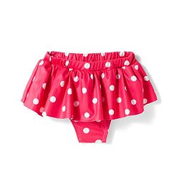 Babyhug Water Repellent Sleeveless Two Piece Swimsuit With Polka Dot Print & Bow Applique - Red
