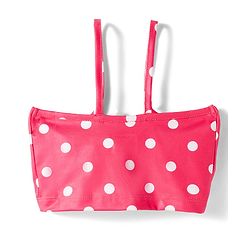 Babyhug Water Repellent Sleeveless Two Piece Swimsuit With Polka Dot Print & Bow Applique - Red
