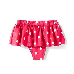 Babyhug Water Repellent Sleeveless Two Piece Swimsuit With Polka Dot Print & Bow Applique - Red