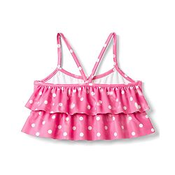 Babyhug Water Repellant Sleeveless Two Piece Swimsuit With Polka Dots Print - Pink