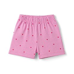 Babyhug Cotton Knit Half Sleeves T-Shirt & Shorts Night Suit with Floral Print - Pink
