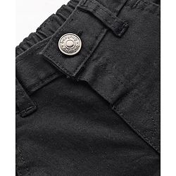 Babyhug Denim Mid Thigh  Solid Washed Shorts - Blue