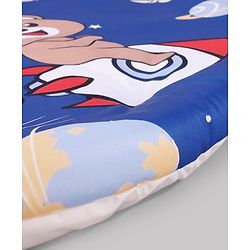 Babyhug Animal in Space Theme Play Gym with Hanging Toys Soft Activity Play Mat for Babies Detachable Rattling Toys Portable & Foldable| Motor Skill Development Ideal for Gifting BIS Certified - Blue
