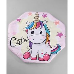 Babyhug Animal in Space Theme Play Gym with Hanging Toys Soft Activity Play Mat for Babies Detachable Rattling Toys Portable & Foldable| Motor Skill Development Ideal for Gifting BIS Certified - Blue
