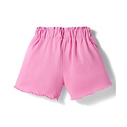 Babyhug Single Jersey Knit Frill Sleeves Top & Shorts Set with Floral Print & Bow Applique - Pink