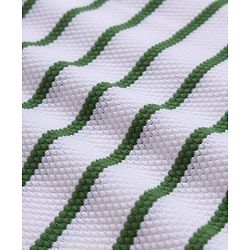 Babyhug Popcorn Knit Sleeveless Striped Top & Shorts Set - Green & White