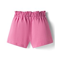 Babyhug Single Jersey Knit Sleeveless Top & Shorts Set with Floral Print & Bow Applique - Pink