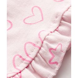 Babyhug Single Jersey Knit Sleeveless Top & Shorts Set with Floral Print & Bow Applique - Pink