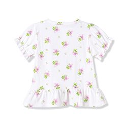 Babyhug Single Jersey Knit Half Sleeves Floral Printed Top & Pant Set - Multi Color