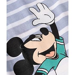Babyhug Disney Single Jersey Knit Half Sleeves T-Shirt & Shorts Set with Mickey Mouse Graphics - Light Grey