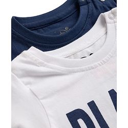 Babyhug Disney Single Jersey Knit Half Sleeves T-Shirts & Shorts Set with Mickey Mouse Graphics - Orange White & Navy Blue