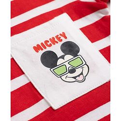 Babyhug Disney Single Jersey Knit Half Sleeves T-Shirt & Shorts Set with Mickey Mouse Graphics - Red