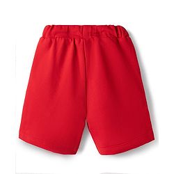 Babyhug Disney Single Jersey Knit Half Sleeves T-Shirt & Shorts Set with Mickey Mouse Graphics - Red
