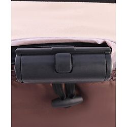 Babyhug Stroller with Reversible Handle & Feeding Tray - Khaki| Reversible Handle| Suspension Wheels| Linen Fabric| Front Swivel Wheels| Storage Basket| Linked Brake| Food Tray