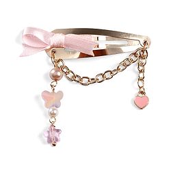 Babyhug Metal Hair Clips With Beads & Charm Detailing - Pink