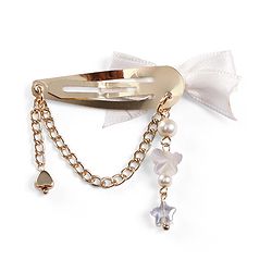 Babyhug Metal Hair Clips With Beads & Charm Detailing - Pink