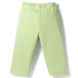 Babyhug Single Jersey Knit Full Sleeves Top & Leggings Set with Tropical Theme Print - Light Green