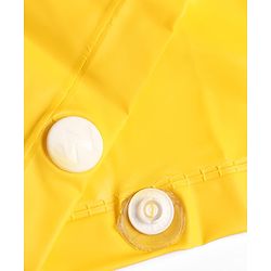 Babyhug Full Sleeves Raincoat with Dino Print - Golden