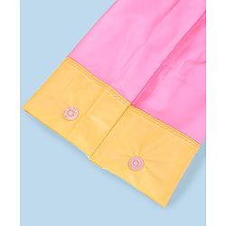 Babyhug Full Sleeves Raincoat with Animal Print - Pink