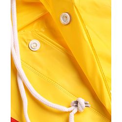Babyhug Full Sleeves Raincoat with Dino Print - Golden