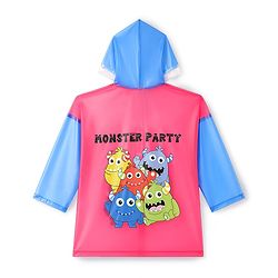 Babyhug Full Sleeves Raincoat with Animal Print - Multicolor
