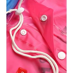 Babyhug Full Sleeves Raincoat with Animal Print - Multicolor