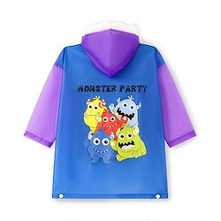 Babyhug Full Sleeves Raincoat with Animal Print - Multicolor