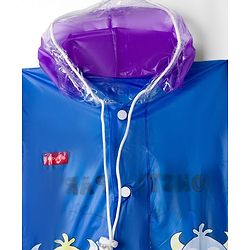 Babyhug Full Sleeves Raincoat with Animal Print - Multicolor