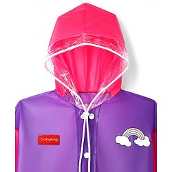 Babyhug Full Sleeves Raincoat with Unicorn & Rainbow Print - Multicolor