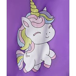 Babyhug Full Sleeves Raincoat with Unicorn & Rainbow Print - Multicolor