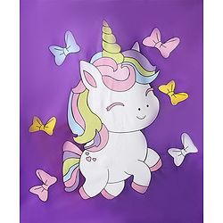 Babyhug Full Sleeves Raincoat with Unicorn & Rainbow Print - Multicolor