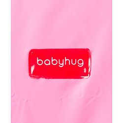 Babyhug Full Sleeves Raincoat With Animal Print - Pink