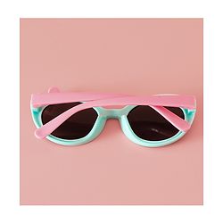 Babyhug Solid Round Frame Sunglasses with Bow Applique - Beige