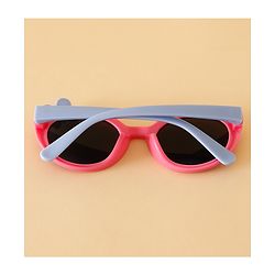Babyhug Solid Round Frame Sunglasses with Bow Applique - Pink