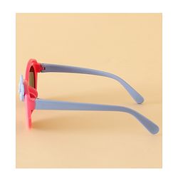Babyhug Solid Round Frame Sunglasses with Bow Applique - Pink