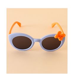 Babyhug Solid Round Frame Sunglasses with Bow Applique - Pink